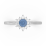 Δαχτυλίδι REM100 σε Λευκό Χρυσό 18Κ με Ζαφείρι και Διαμάντια